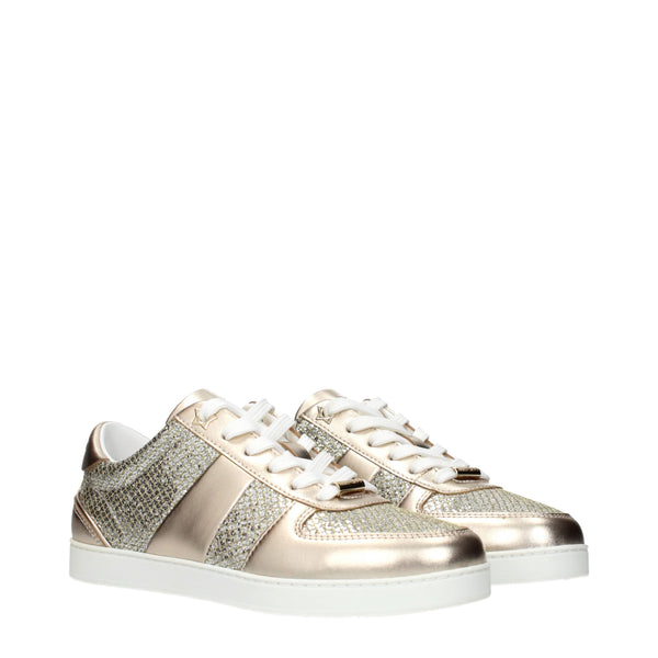 Goldene Leder-Sneaker