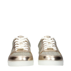 Goldene Leder-Sneaker