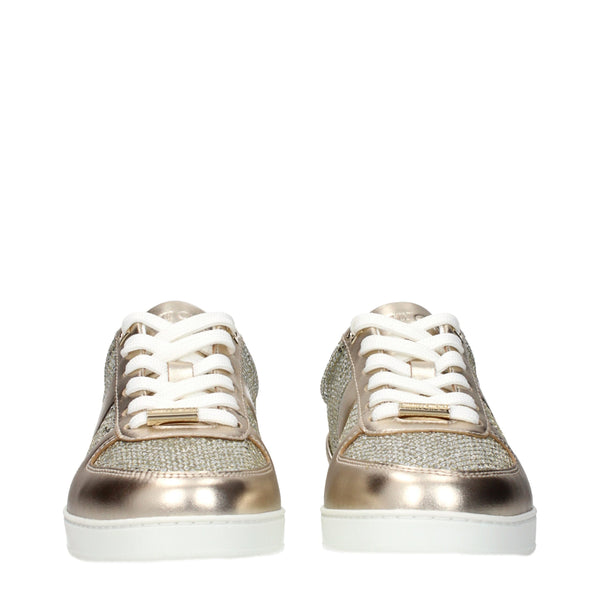 Goldene Leder-Sneaker