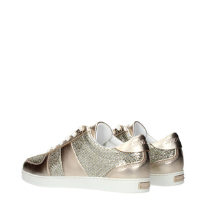 Goldene Leder-Sneaker