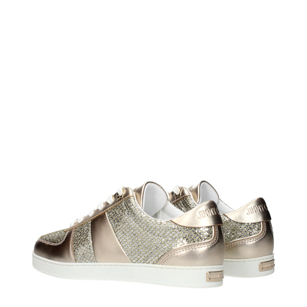 Goldene Leder-Sneaker