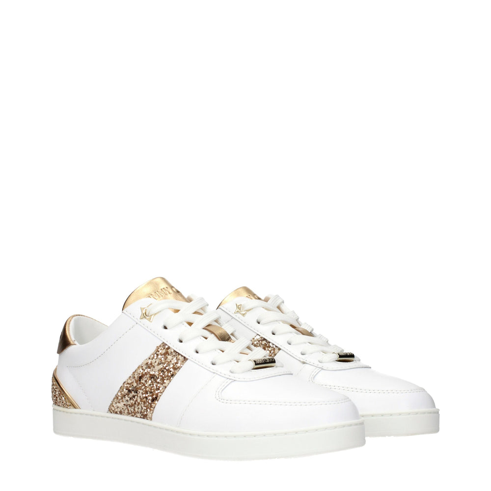 Weiße Leder-Sneaker mit niedrigem Schaft