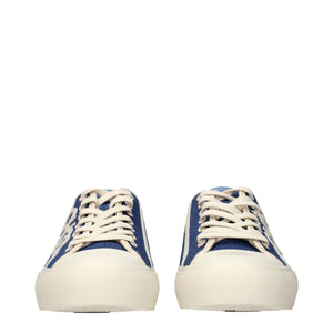 Blaue Stoff-Sneaker mit niedrigem Schaft