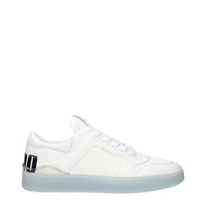 Weiße Leder-Sneakers mit niedrigem Schaft