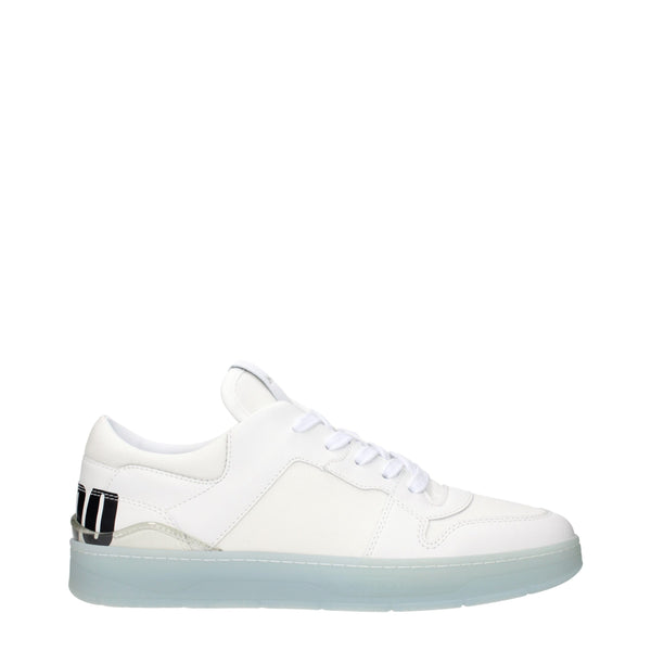 Weiße Leder-Sneakers mit niedrigem Schaft