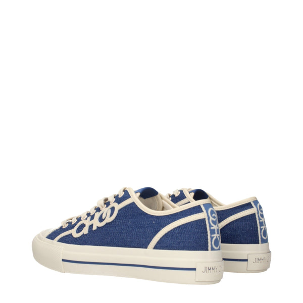 Blaue Stoff-Sneaker mit niedrigem Schaft