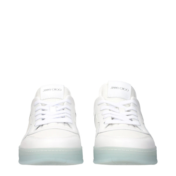 Weiße Leder-Sneakers mit niedrigem Schaft