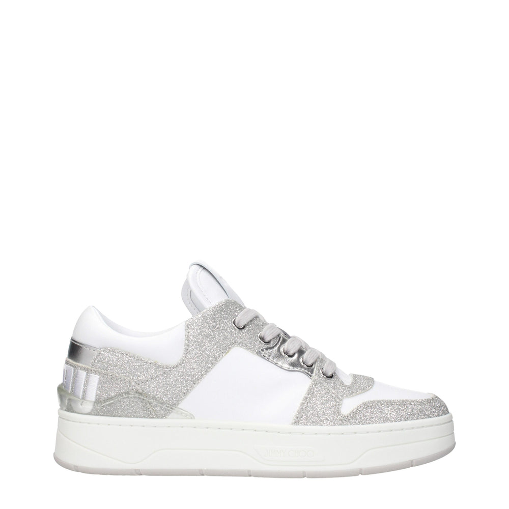 Weiße Leder-Sneaker mit niedrigem Schaft