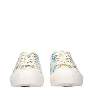 Beigefarbene Sneakers aus Stoff mit niedrigem Schaft
