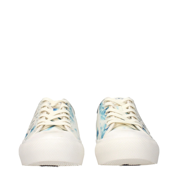 Beigefarbene Sneakers aus Stoff mit niedrigem Schaft