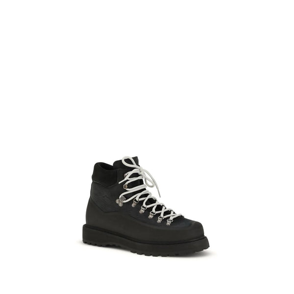 Schwarze Kalbshaut Bos Taurus Schnürstiefel