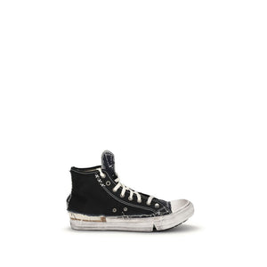 Schwarze Gummisneaker im High-Top-Stil