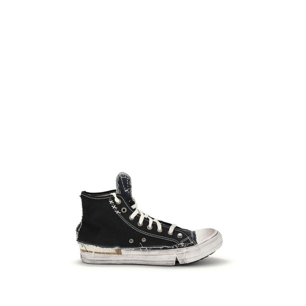 Schwarze Gummisneaker im High-Top-Stil