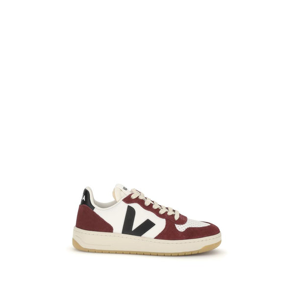 Bunte Leder-Sneaker mit niedrigem Schaft