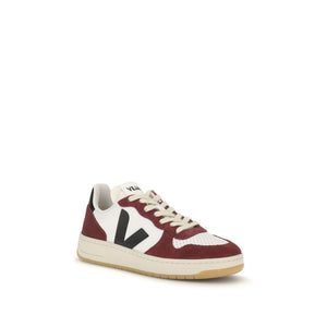 Bunte Leder-Sneaker mit niedrigem Schaft
