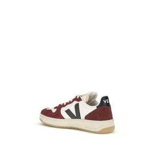 Bunte Leder-Sneaker mit niedrigem Schaft