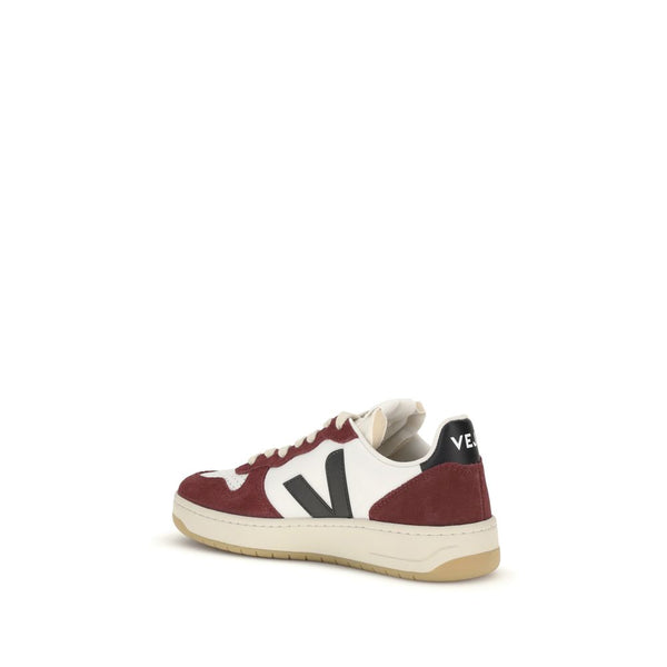 Bunte Leder-Sneaker mit niedrigem Schaft