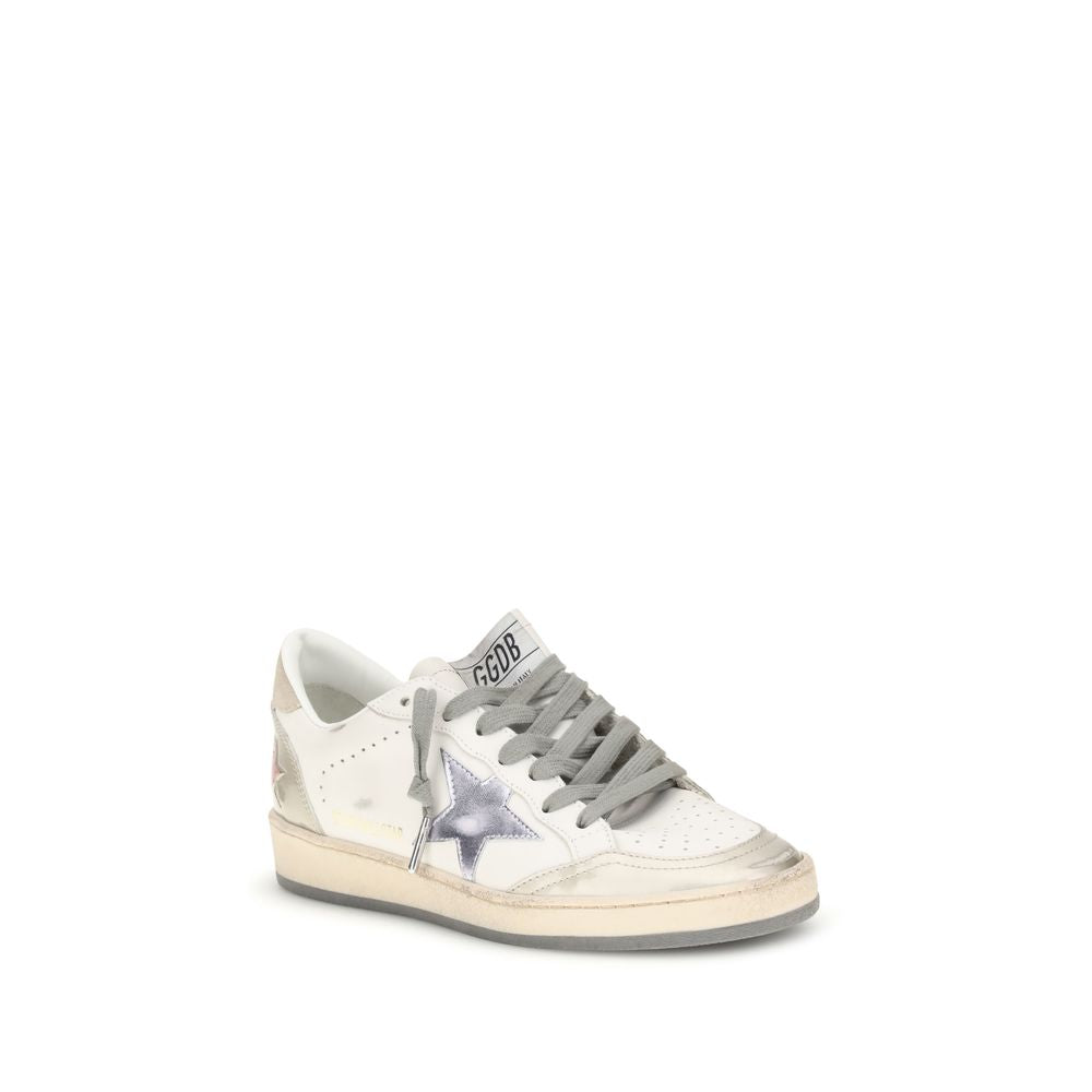 Weiße Leder-Sneaker mit niedrigem Schaft