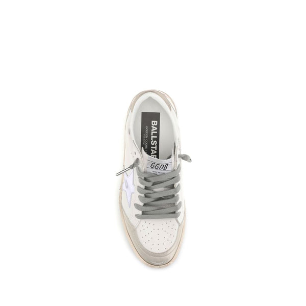 Weiße Leder-Sneaker mit niedrigem Schaft