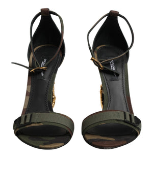 Sandalen mit DG-Logo und Camouflage-Muster in Multicolor