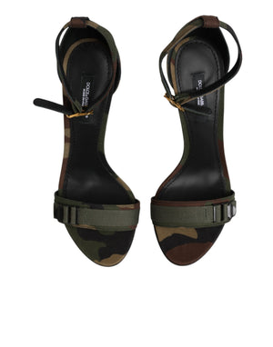 Sandalen mit DG-Logo und Camouflage-Muster in Multicolor