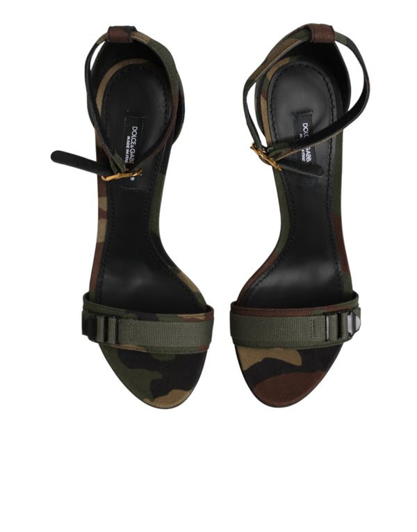 Sandalen mit DG-Logo und Camouflage-Muster in Multicolor