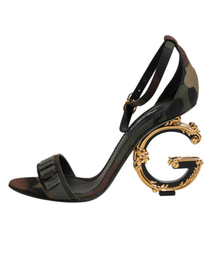Sandalen mit DG-Logo und Camouflage-Muster in Multicolor