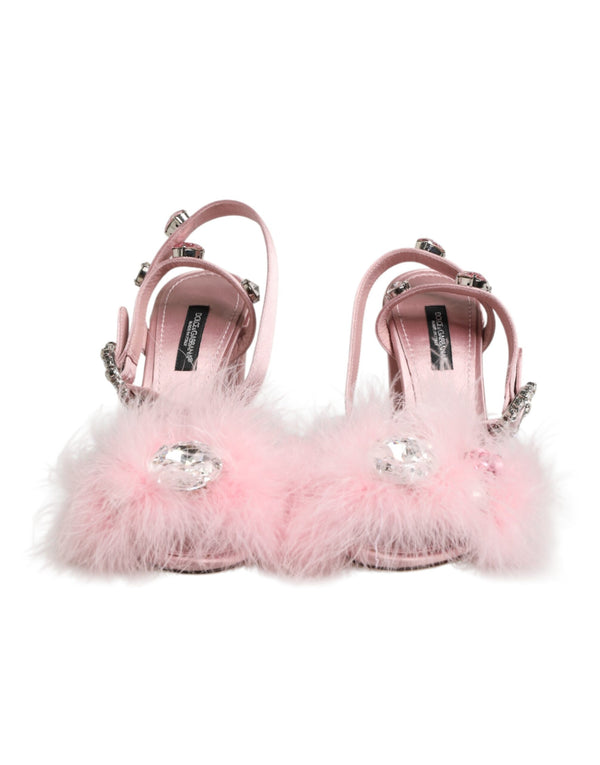 Pinke Sandalen mit Pailletten und Knöchelriemen