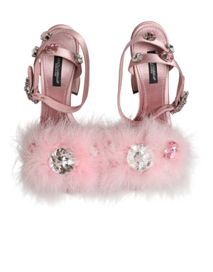 Pinke Sandalen mit Pailletten und Knöchelriemen