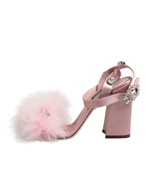 Pinke Sandalen mit Pailletten und Knöchelriemen