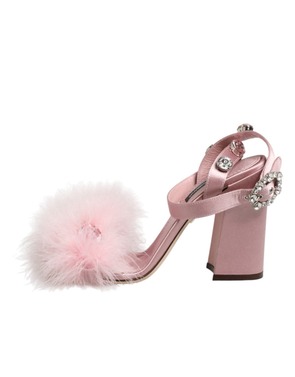 Pinke Sandalen mit Pailletten und Knöchelriemen