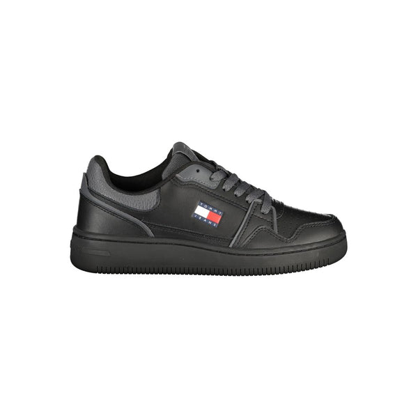 Schwarzer Damen-Sneaker aus Leder