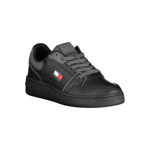 Schwarzer Damen-Sneaker aus Leder