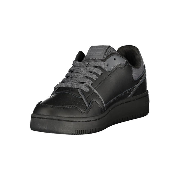 Schwarzer Damen-Sneaker aus Leder