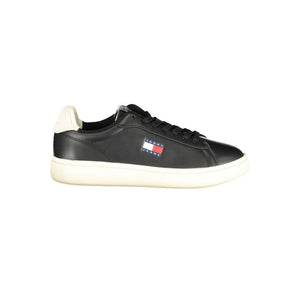 Schwarzer Ledersneaker für Damen