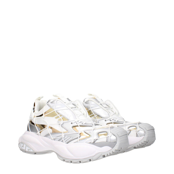 Weiße Chunky Sneaker aus Stoff
