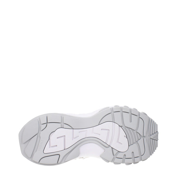 Weiße Chunky Sneaker aus Stoff