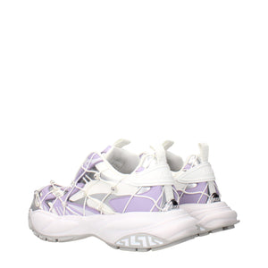 Weiße Chunky Sneaker aus Stoff
