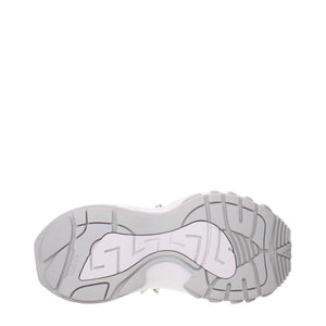 Weiße Chunky Sneaker aus Stoff