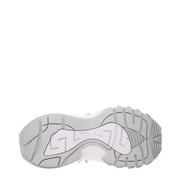 Weiße Chunky Sneaker aus Stoff