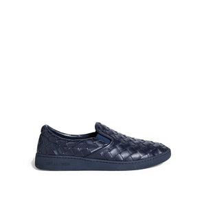 Blaue Sneakers aus Kalbsleder