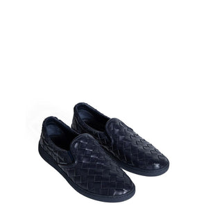 Blaue Sneakers aus Kalbsleder