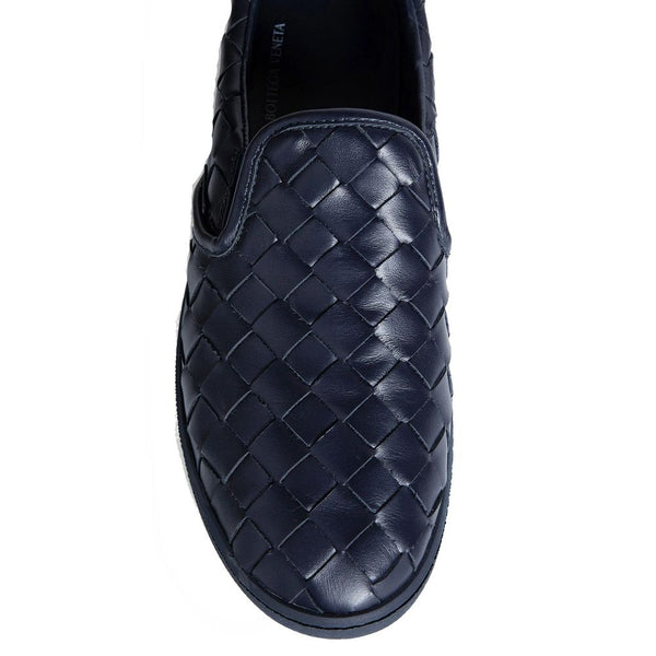 Blaue Sneakers aus Kalbsleder