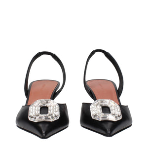 Schwarze Lederpumps