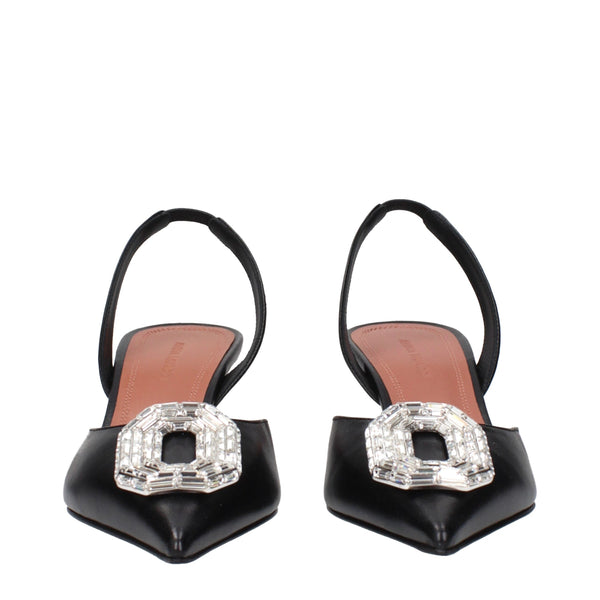 Schwarze Lederpumps