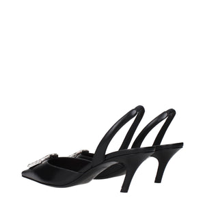 Schwarze Lederpumps