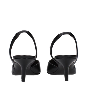 Schwarze Lederpumps
