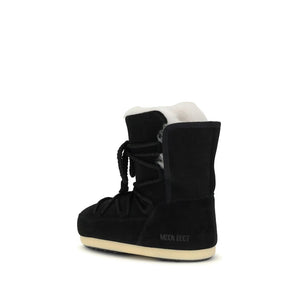 Schwarze Leder-Ankle-Boots