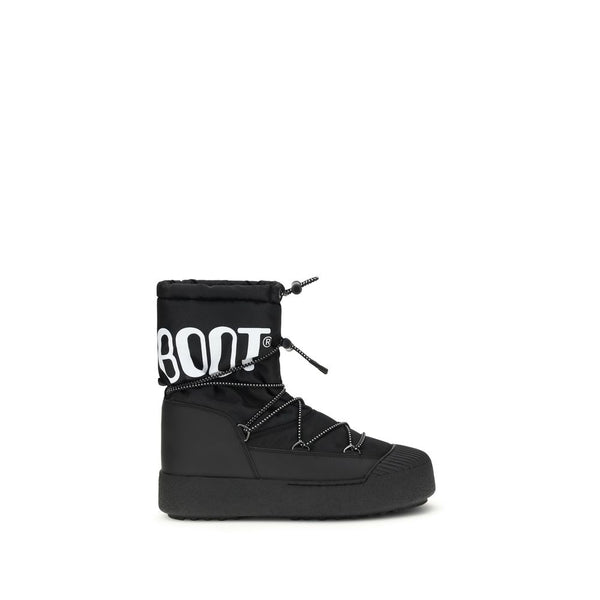 Schwarze Nylon-Schnürstiefel