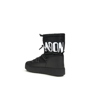 Schwarze Nylon-Schnürstiefel